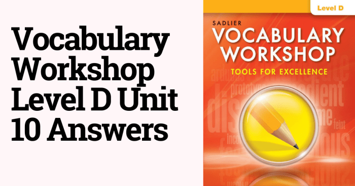 Vocabulary workshop level d answers