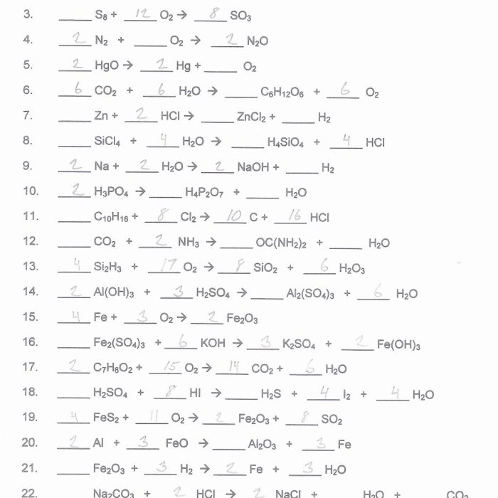 Gizmo chemical equations answer key