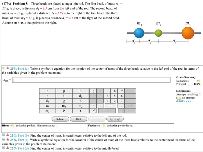 Bead small electrically charged mass charge slide homeworklib