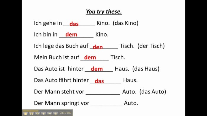 Denn sentences in german exercises